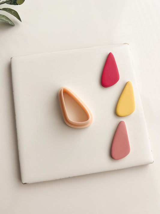 Rounded Triangle Dangle No. 1 Clay Cutter | Rounded Triangle Dangle Polymer Clay Cutter for DIY Modern Earrings Geometric Jewelry and Handmade Accessories