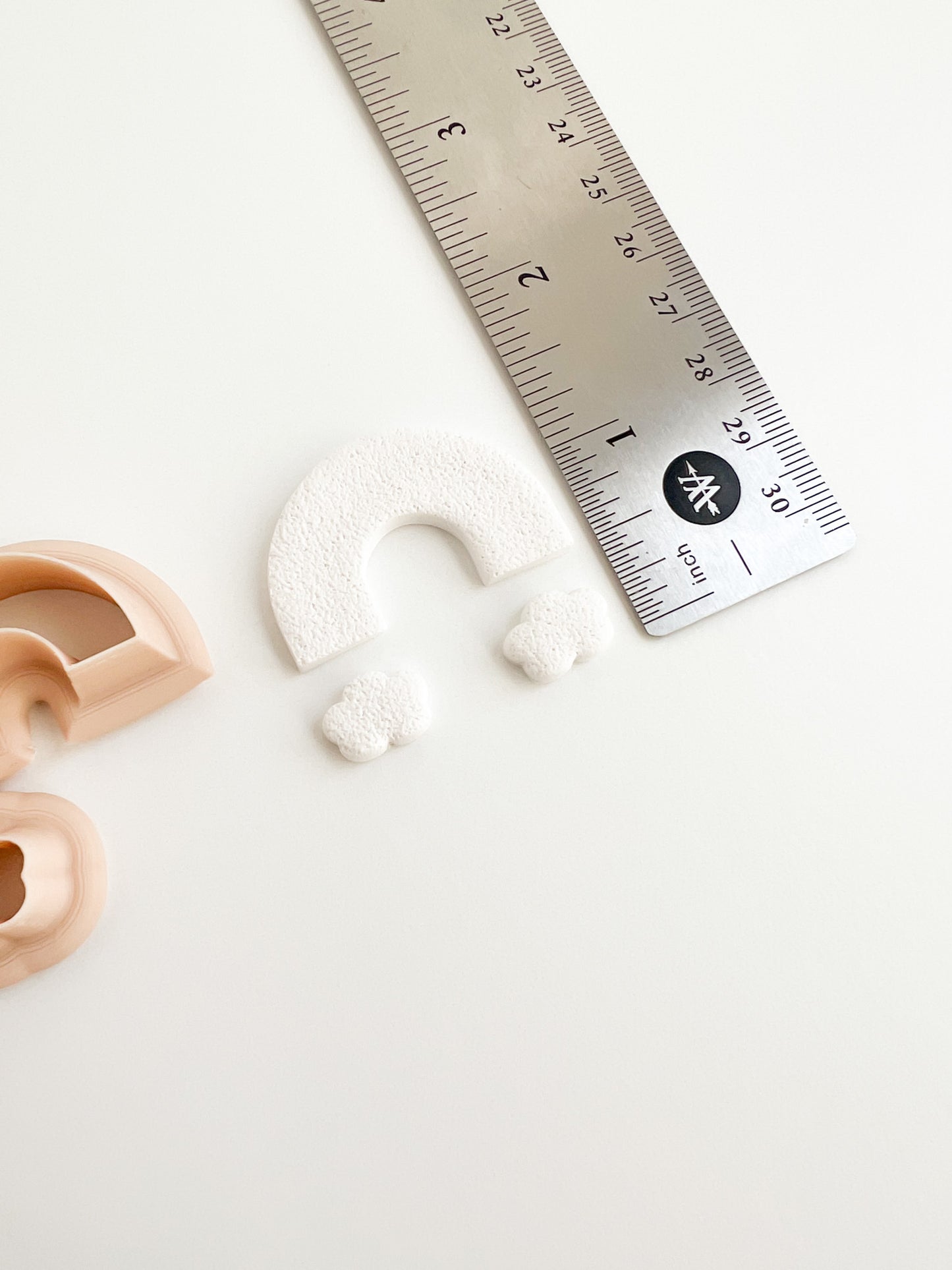 Rainbow Arch with Cloud Clay Cutter | Boho Rainbow Polymer Clay Cutter for DIY Jewelry and Gifts