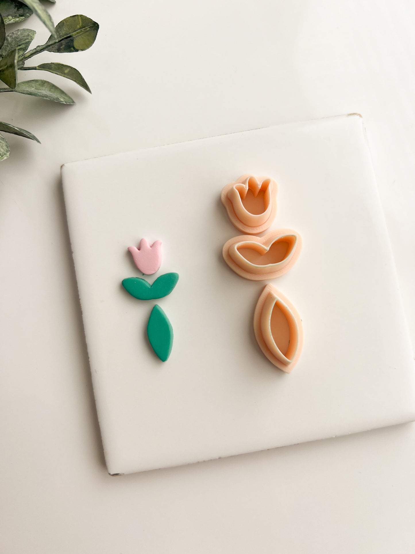 Elegant Floral Dangle Clay Cutter | Elegant Floral Dangle Polymer Clay Cutter for DIY Earrings Botanical Jewelry and Handmade Flower-Themed Accessories