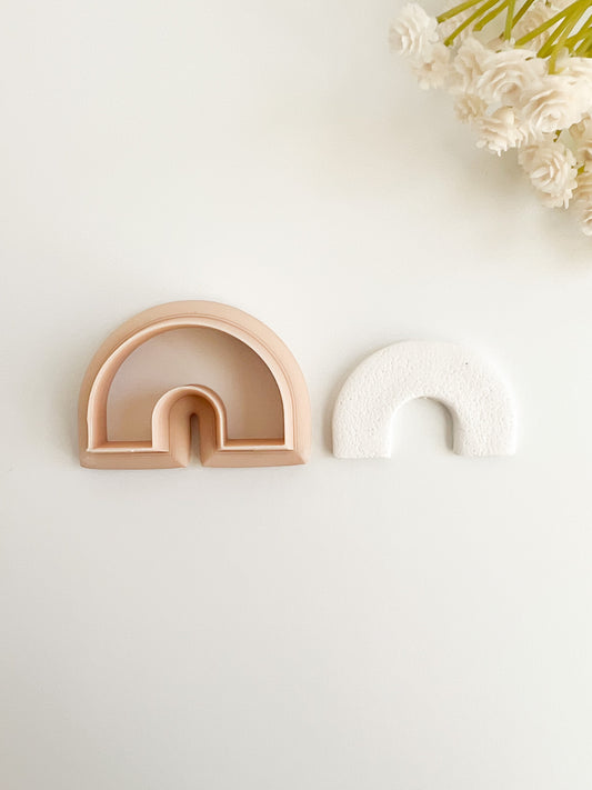 Rainbow Arch No. 2 Clay Cutter | Boho Rainbow Polymer Clay Cutter for DIY Earrings and Crafts
