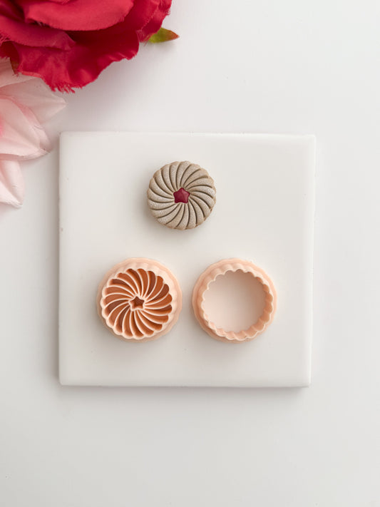 Star Jam Biscuit Clay Cutter | Star Jam Biscuit Polymer Clay Cutter for DIY Food Earrings Dessert Jewelry and Handmade Pastry Accessories