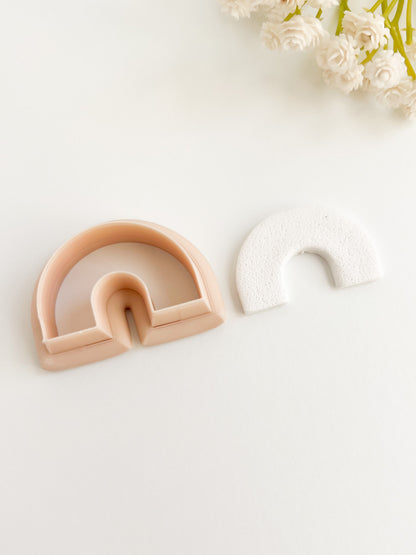 Rainbow Arch No. 2 Clay Cutter | Boho Rainbow Polymer Clay Cutter for DIY Earrings and Crafts