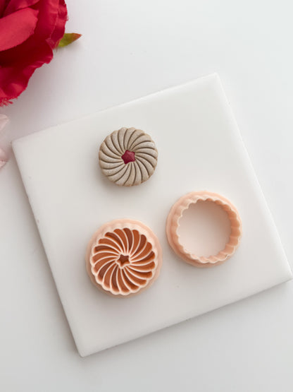 Star Jam Biscuit Clay Cutter | Star Jam Biscuit Polymer Clay Cutter for DIY Food Earrings Dessert Jewelry and Handmade Pastry Accessories