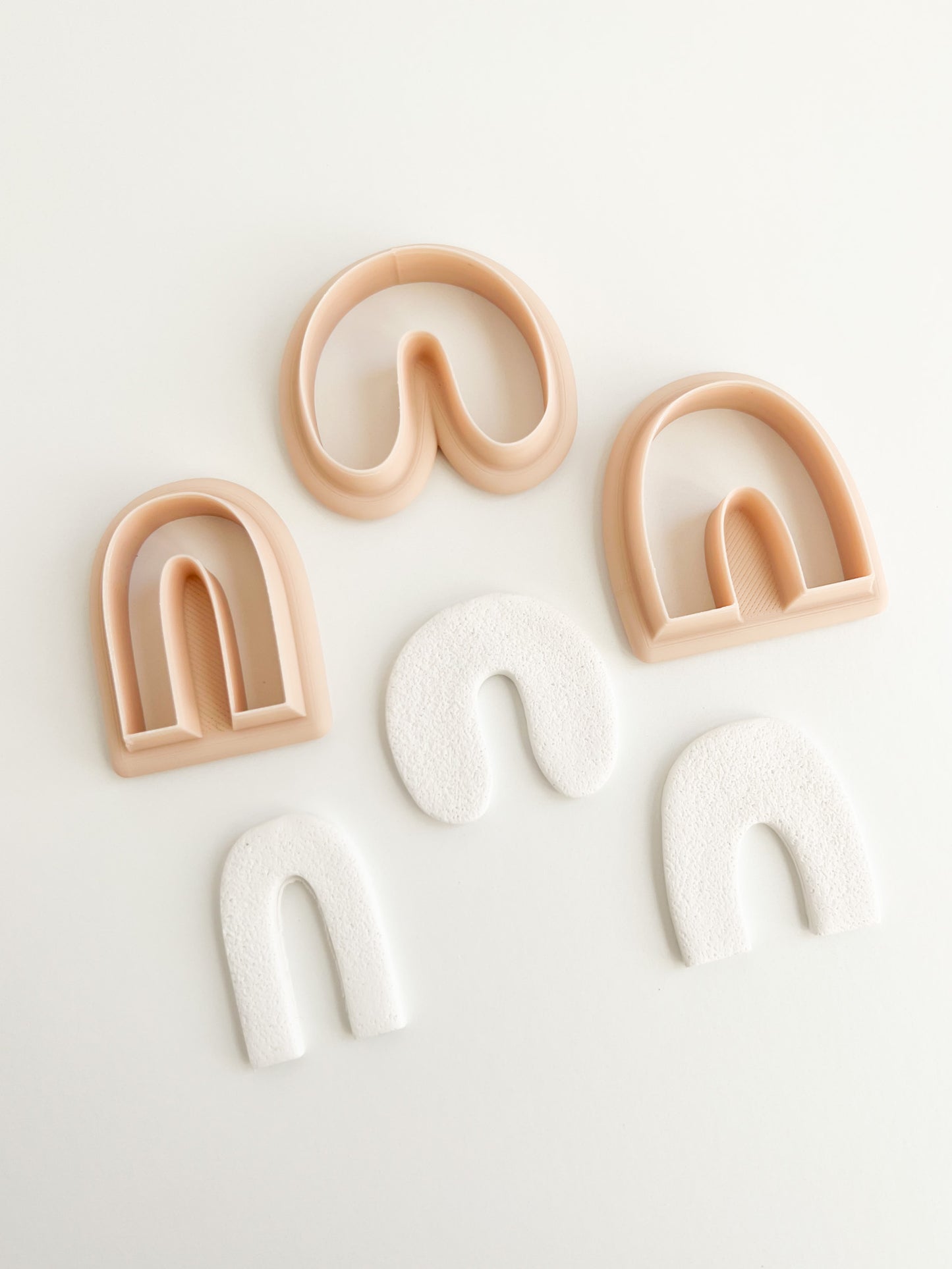 U Shape Trio Clay Cutter | Modern Polymer Clay Cutter Set for Geometric Earrings and Jewelry Making