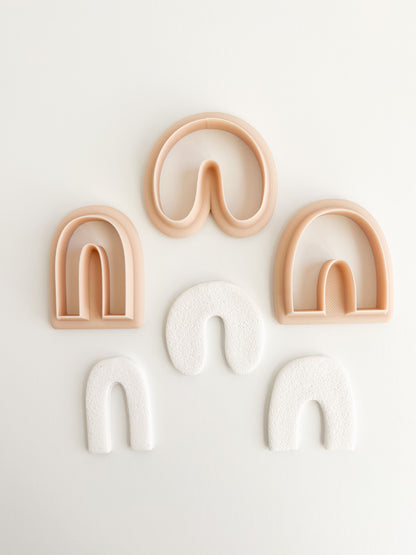 U Shape Trio Clay Cutter | Modern Polymer Clay Cutter Set for Geometric Earrings and Jewelry Making