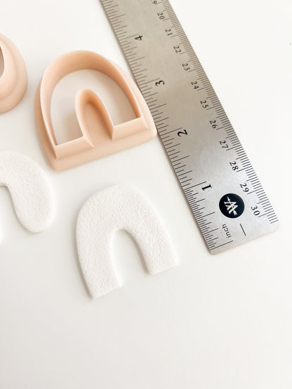 U Shape Trio Clay Cutter | Modern Polymer Clay Cutter Set for Geometric Earrings and Jewelry Making