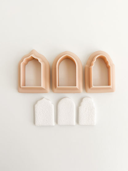 Elegant Arch Trio Clay Cutter | Elegant Arch Trio Polymer Clay Cutter Set for DIY Earrings Stylish Jewelry and Architectural Handmade Designs