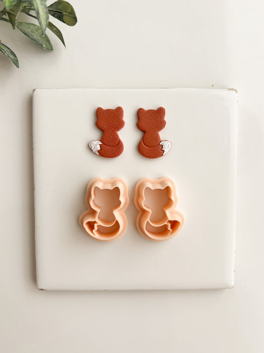 Fox Shape No. 1 Clay Cutter | Fox Shape Polymer Clay Cutter for DIY Earrings Woodland-Themed Jewelry and Nature Crafting