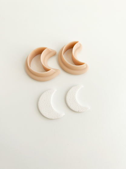 Elegant Moon Set Clay Cutter | Elegant Moon Polymer Clay Cutter Set for DIY Celestial Earrings Lunar-Themed Jewelry and Handmade Crafts
