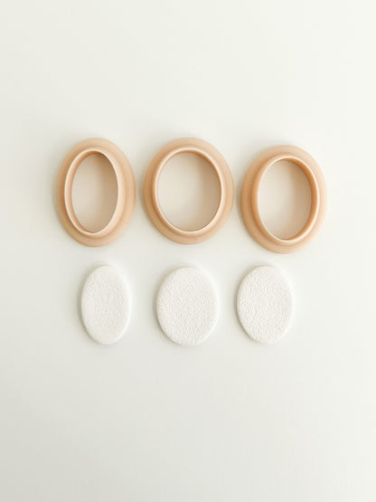 Oval Set Clay Cutters | Geometric Oval Polymer Clay Cutter Set for DIY Earrings and Jewelry