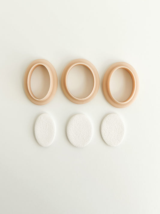 Oval Set Clay Cutters | Geometric Oval Polymer Clay Cutter Set for DIY Earrings and Jewelry