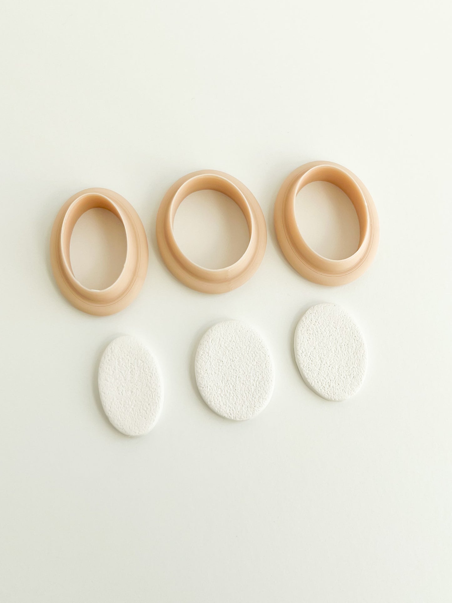 Oval Set Clay Cutters | Geometric Oval Polymer Clay Cutter Set for DIY Earrings and Jewelry