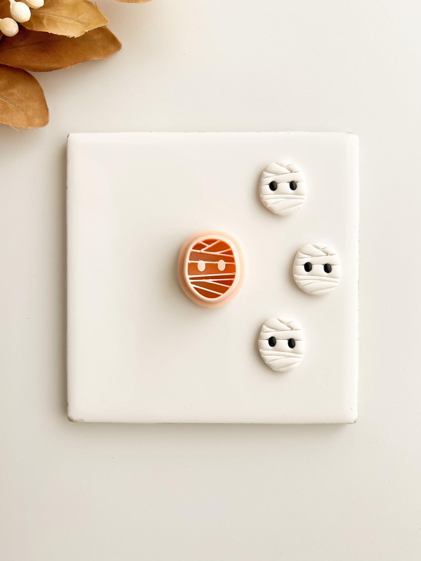 Mummy Monster Clay Cutter | Mummy Monster Polymer Clay Cutter for DIY Halloween Earrings Spooky-Themed Jewelry and Handmade Horror Accessories