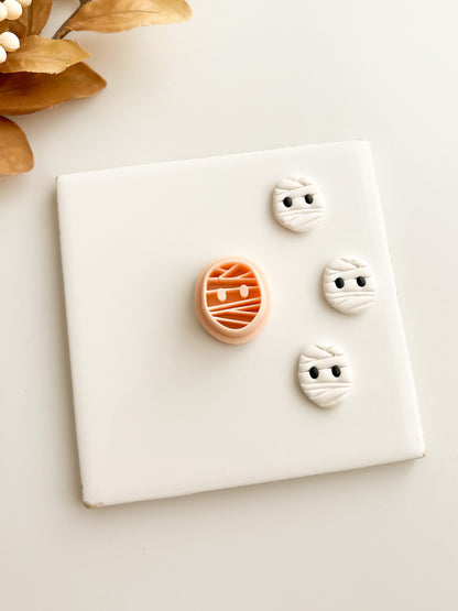 Mummy Monster Clay Cutter | Mummy Monster Polymer Clay Cutter for DIY Halloween Earrings Spooky-Themed Jewelry and Handmade Horror Accessories