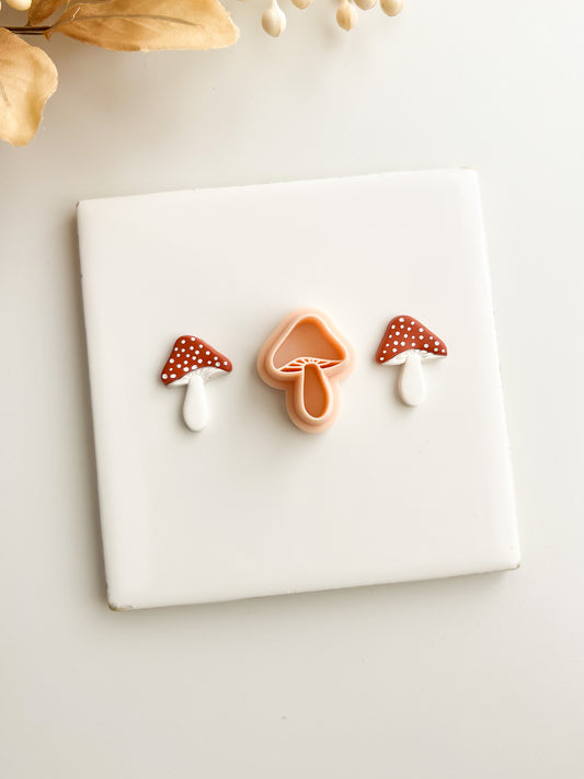 Mushroom Clay Cutter | Mushroom Polymer Clay Cutter for DIY Nature Earrings Cottagecore-Themed Jewelry and Handmade Forest Accessories