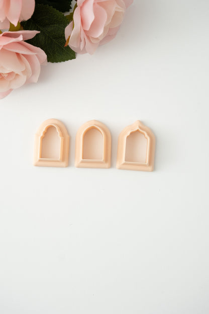Elegant Arch Trio Clay Cutter | Elegant Arch Trio Polymer Clay Cutter Set for DIY Earrings Stylish Jewelry and Architectural Handmade Designs