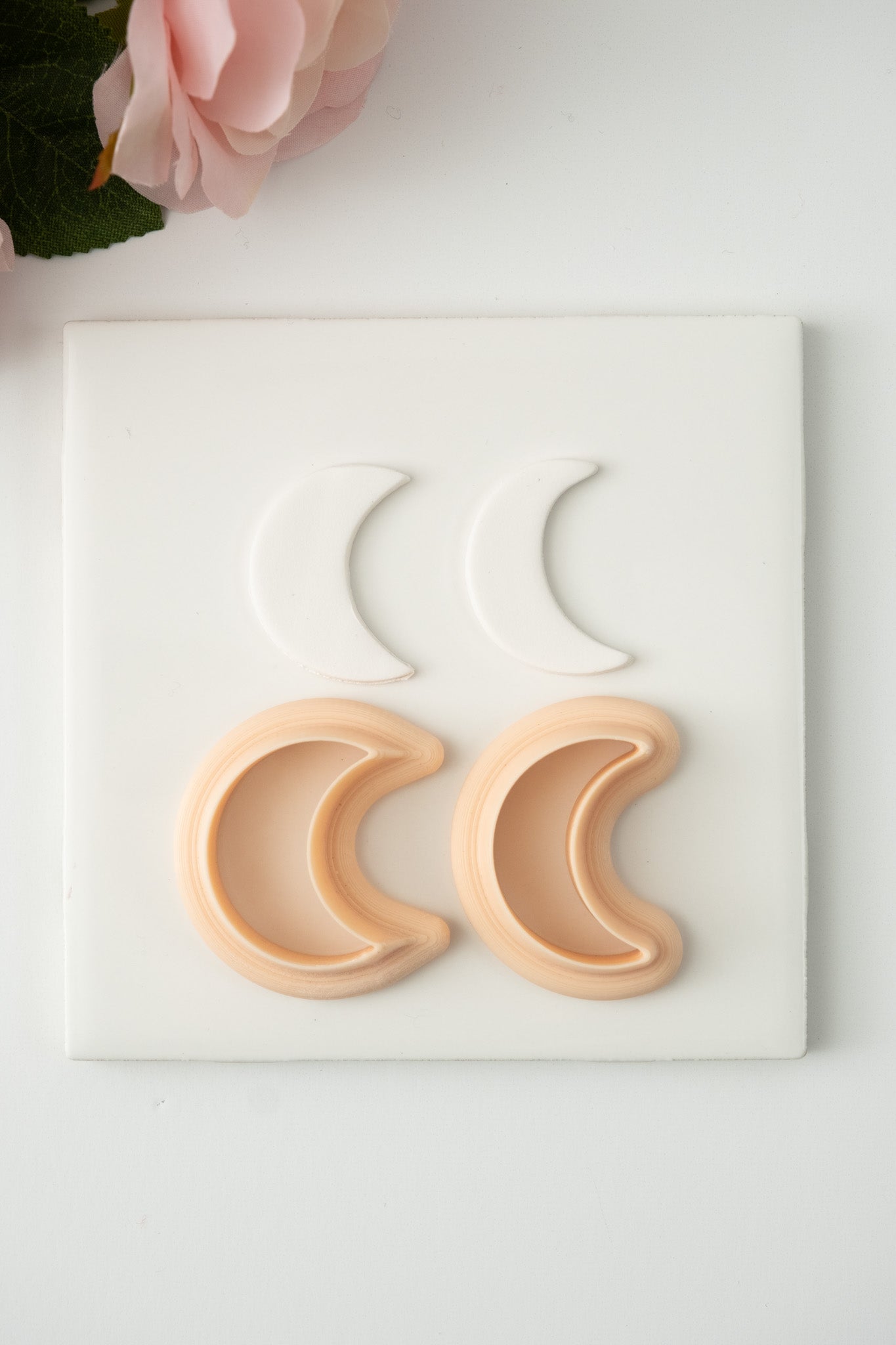 Elegant Moon Set Clay Cutter | Elegant Moon Polymer Clay Cutter Set for DIY Celestial Earrings Lunar-Themed Jewelry and Handmade Crafts