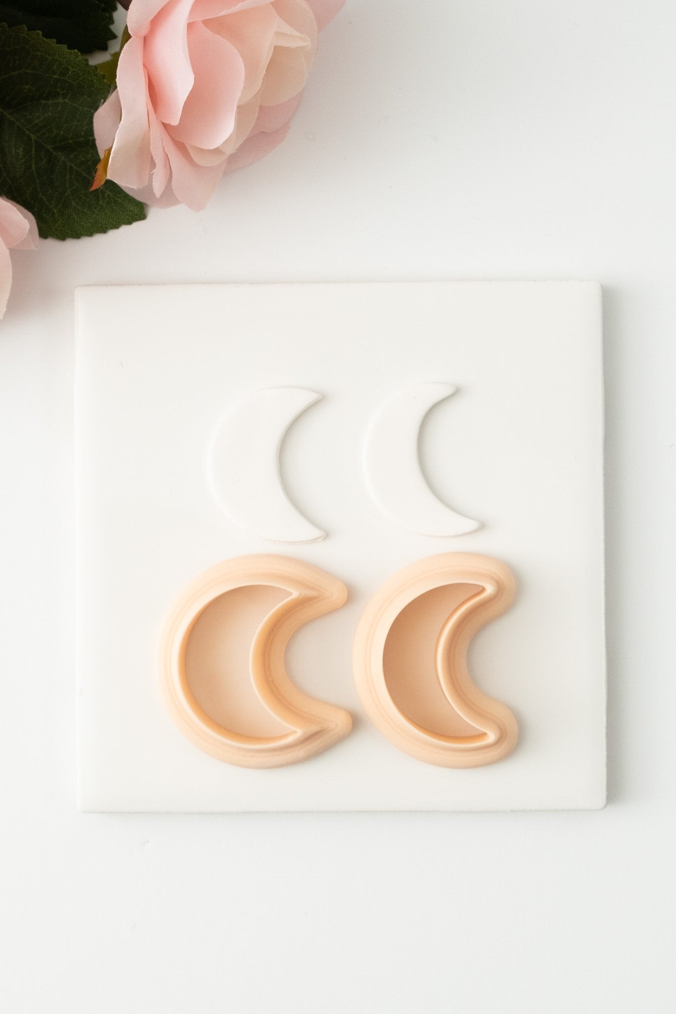 Elegant Moon Set Clay Cutter | Elegant Moon Polymer Clay Cutter Set for DIY Celestial Earrings Lunar-Themed Jewelry and Handmade Crafts