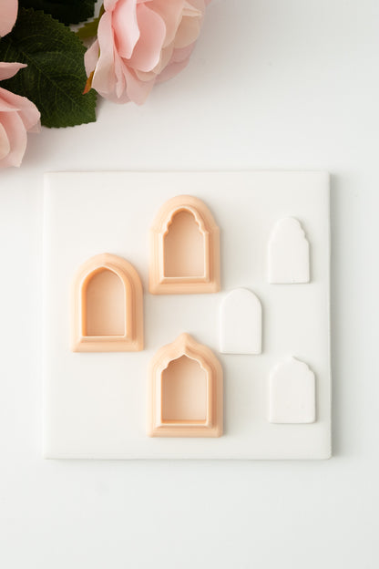 Elegant Arch Trio Clay Cutter | Elegant Arch Trio Polymer Clay Cutter Set for DIY Earrings Stylish Jewelry and Architectural Handmade Designs
