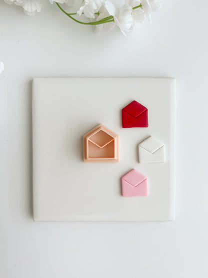 Open Letter Clay Cutter | Open Letter Polymer Clay Cutter for DIY Stationery Earrings Love-Themed Jewelry and Handmade Valentine's Accessories