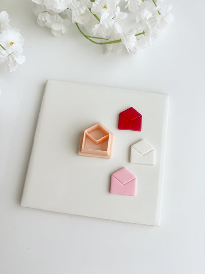 Open Letter Clay Cutter | Open Letter Polymer Clay Cutter for DIY Stationery Earrings Love-Themed Jewelry and Handmade Valentine's Accessories