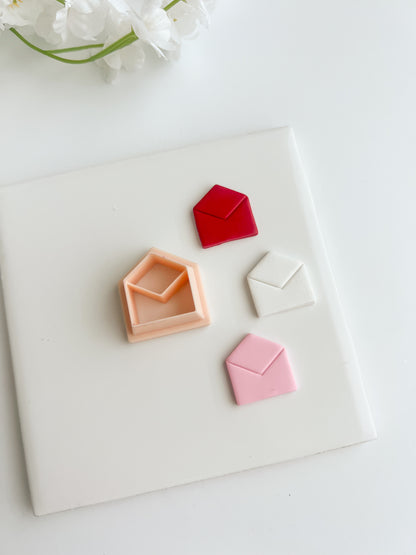 Open Letter Clay Cutter | Open Letter Polymer Clay Cutter for DIY Stationery Earrings Love-Themed Jewelry and Handmade Valentine's Accessories