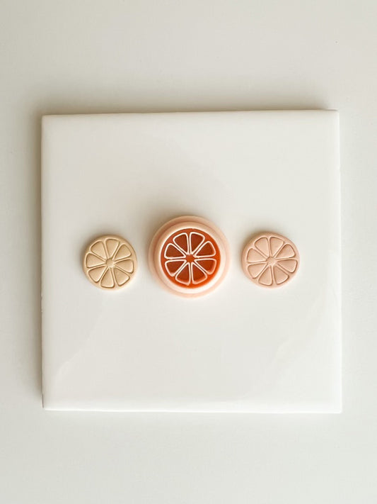 Orange Slice Clay Cutter | Orange Slice Polymer Clay Cutter for DIY Citrus Earrings Summer Jewelry and Handmade Fruit Accessories