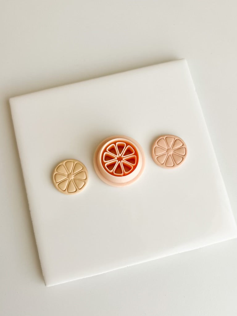Orange Slice Clay Cutter | Orange Slice Polymer Clay Cutter for DIY Citrus Earrings Summer Jewelry and Handmade Fruit Accessories