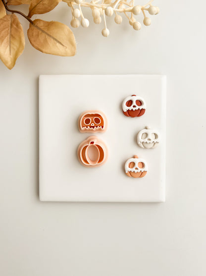 Poison Pumpkin Clay Cutter | Poison Pumpkin Polymer Clay Cutter for DIY Halloween Earrings Spooky-Themed Jewelry and Handmade Haunted Accessories
