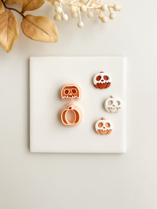 Poison Pumpkin Clay Cutter | Poison Pumpkin Polymer Clay Cutter for DIY Halloween Earrings Spooky-Themed Jewelry and Handmade Haunted Accessories