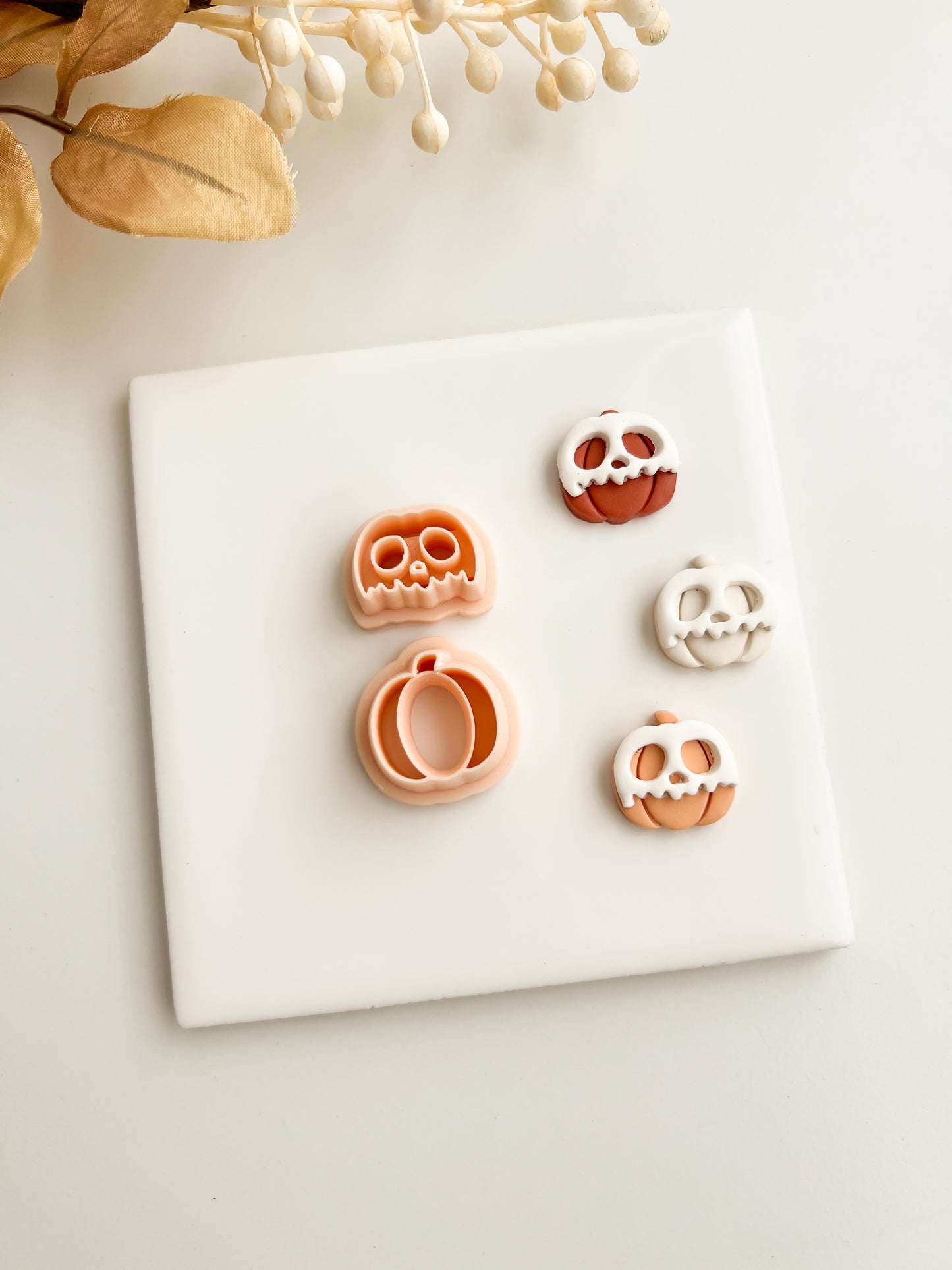 Poison Pumpkin Clay Cutter | Poison Pumpkin Polymer Clay Cutter for DIY Halloween Earrings Spooky-Themed Jewelry and Handmade Haunted Accessories