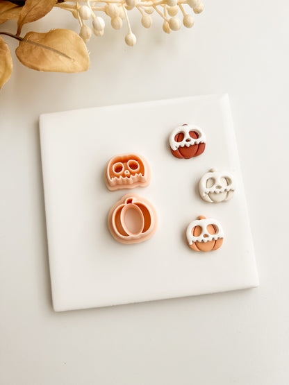 Poison Pumpkin Clay Cutter | Poison Pumpkin Polymer Clay Cutter for DIY Halloween Earrings Spooky-Themed Jewelry and Handmade Haunted Accessories