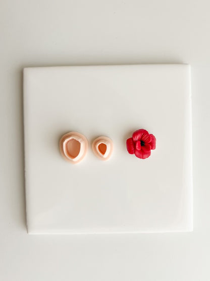 Poppy Petal Clay Cutters | Poppy Petal Polymer Clay Cutter Set for DIY Floral Earrings Botanical Jewelry and Handmade Elegant Accessories