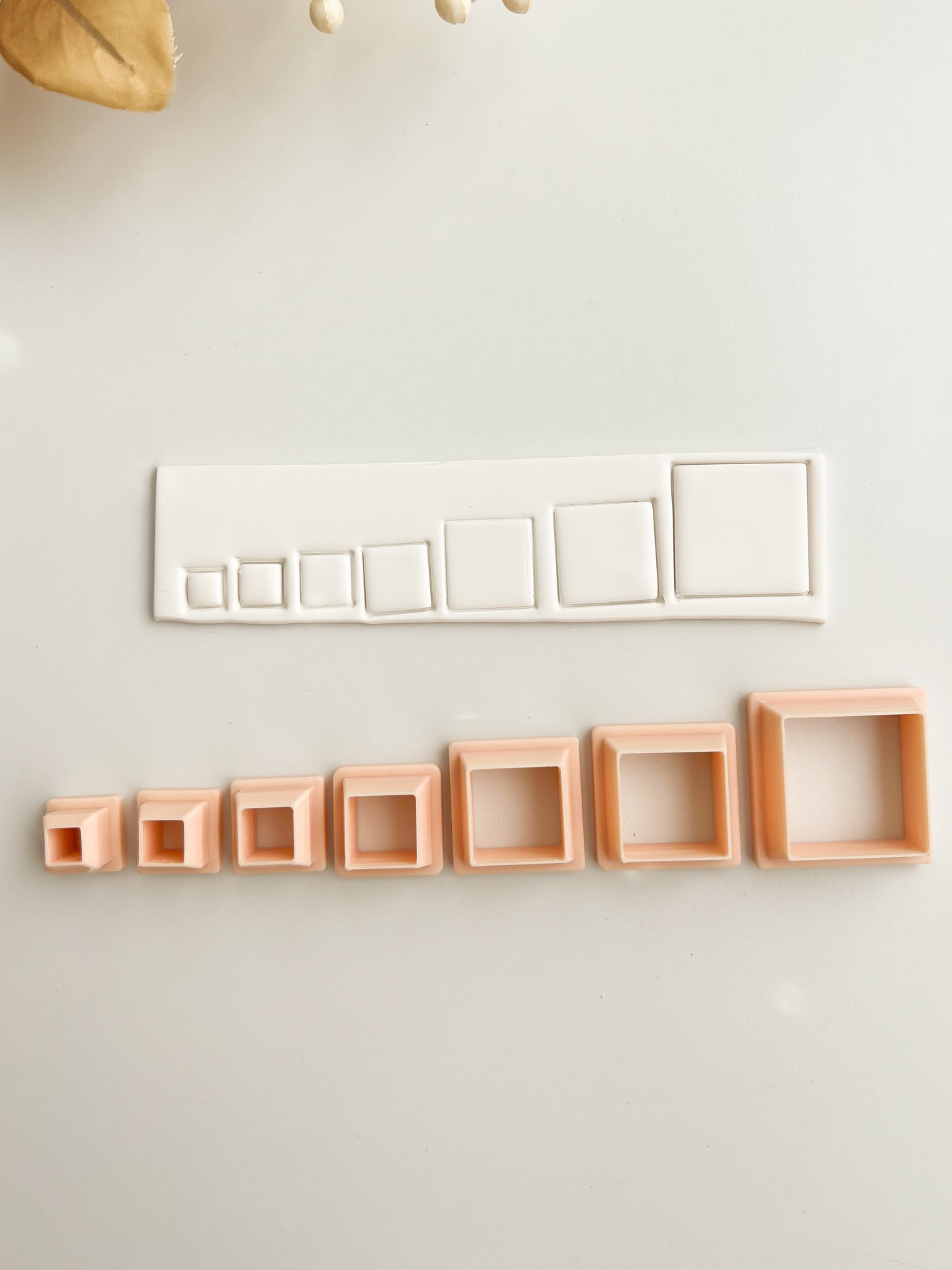 Square Shape Set Clay Cutters | Square Shape Polymer Clay Cutter Set for DIY Geometric Earrings Minimalist-Themed Jewelry and Handmade Modern Accessories