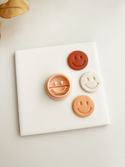 Smiley Face Clay Cutters | Smiley Face Polymer Clay Cutters for DIY Fun Earrings Cute-Themed Jewelry and Handmade Happy Accessories