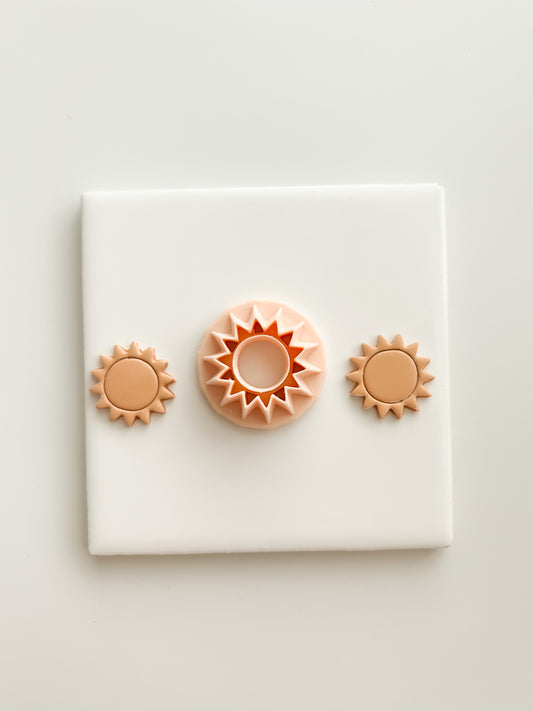 Sun Shape No. 1 Clay Cutter | Sun Shape No. 1 Polymer Clay Cutter for DIY Summer Earrings Sun-Themed Jewelry and Handmade Fun Accessories