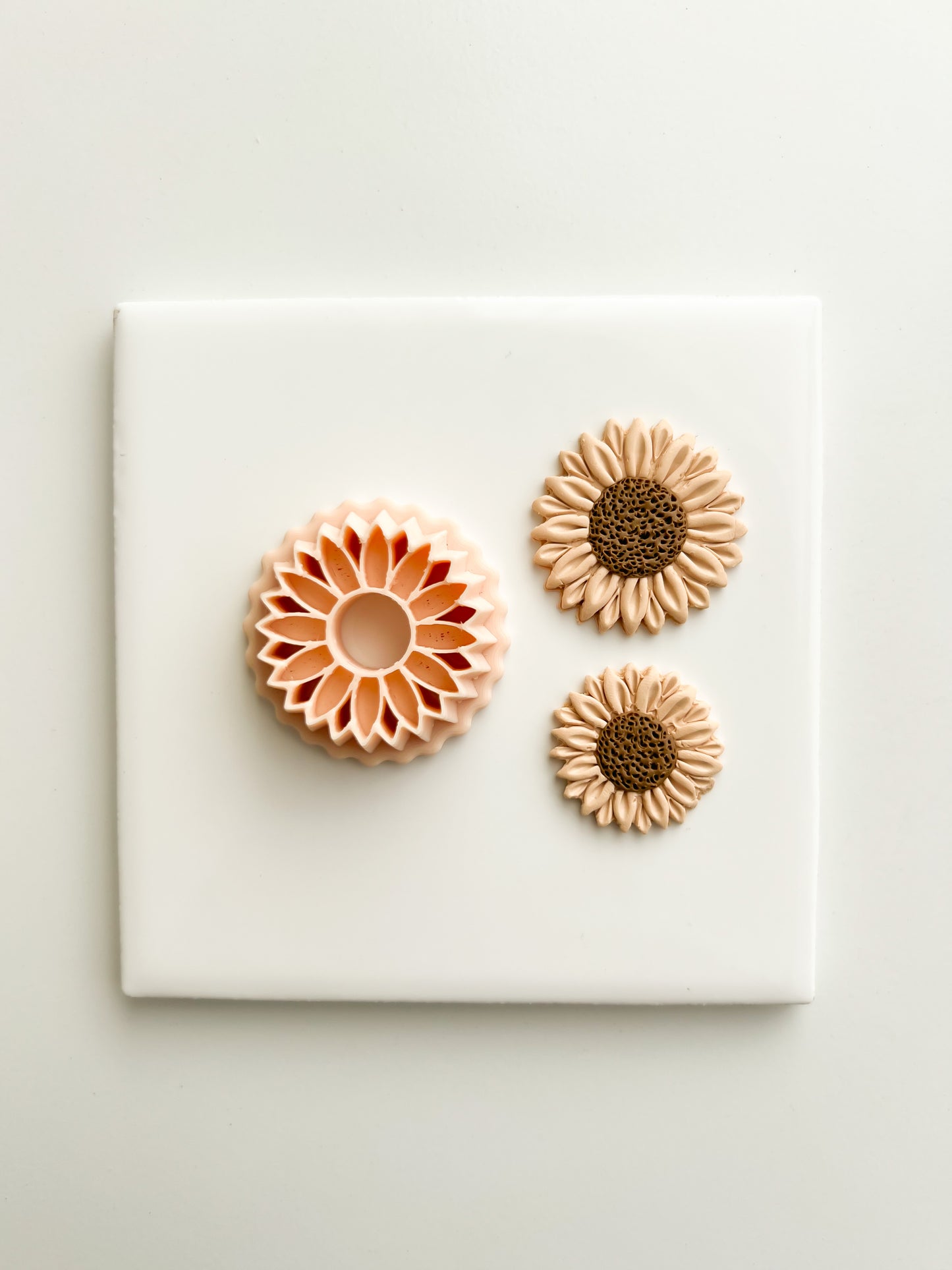 Sunflower No. 2 Clay Cutter | Sunflower No. 2 Polymer Clay Cutter for DIY Nature Earrings Farmhouse Jewelry and Handmade Summer Accessories