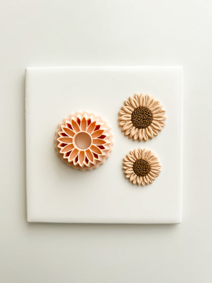 Sunflower No. 2 Clay Cutter | Sunflower No. 2 Polymer Clay Cutter for DIY Nature Earrings Farmhouse Jewelry and Handmade Summer Accessories