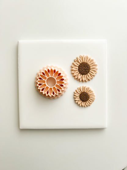 Sunflower No. 2 Clay Cutter | Sunflower No. 2 Polymer Clay Cutter for DIY Nature Earrings Farmhouse Jewelry and Handmade Summer Accessories