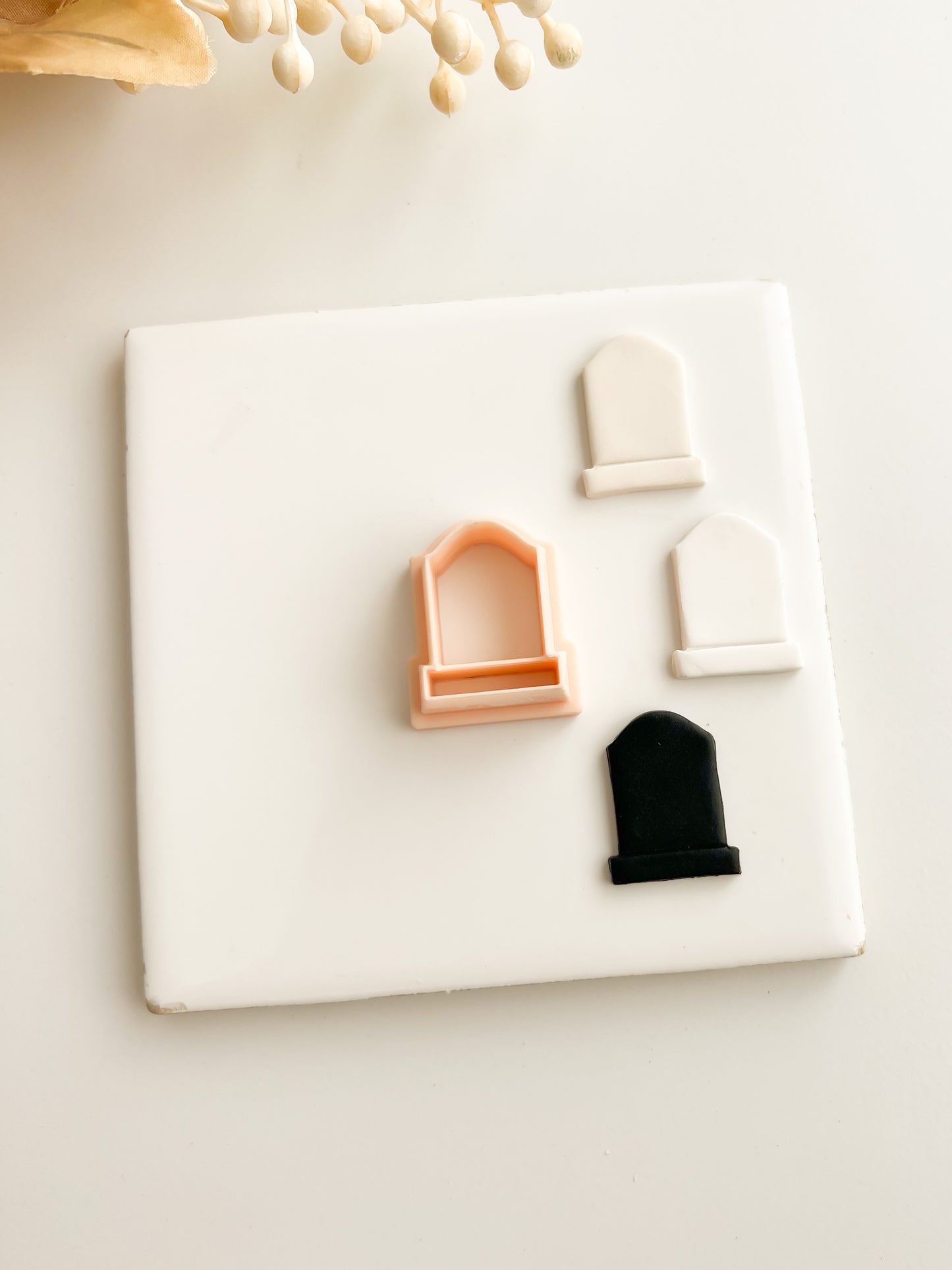Tombstone No. 2 Clay Cutter | Tombstone No. 2 Polymer Clay Cutter for DIY Halloween Earrings Spooky-Themed Jewelry and Handmade Haunted Accessories