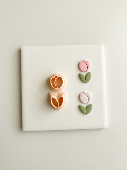 Tulip No. 1 Clay Cutter | Tulip No. 1 Polymer Clay Cutter for DIY Spring Earrings Floral Jewelry and Handmade Botanical Accessories