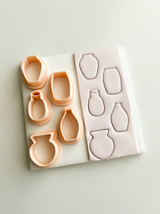 Vase Clay Cutter Set | Vase Polymer Clay Cutter Set for DIY Floral Earrings Elegant Jewelry and Handmade Home Accessories