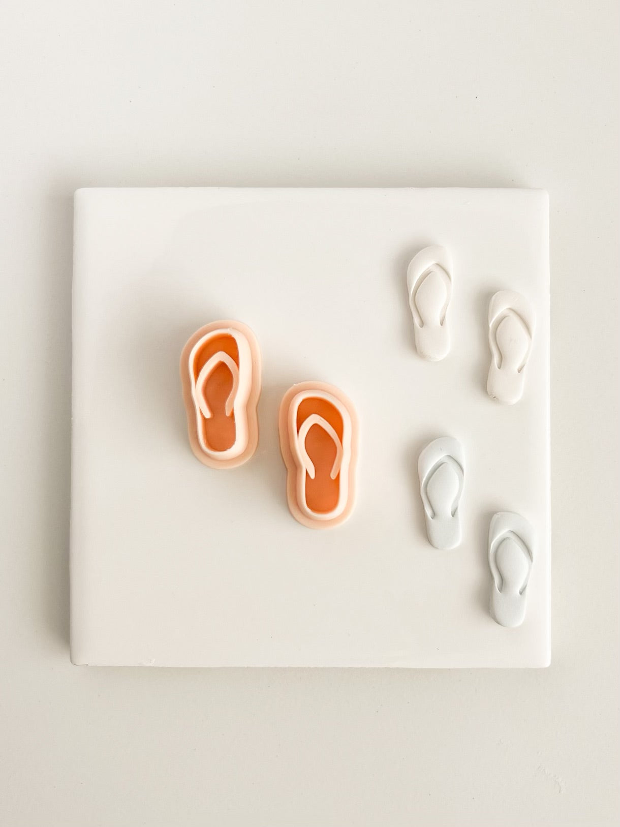 Flip Flops Clay Cutter | Flip Flops Polymer Clay Cutter for DIY Summer Earrings Beach-Themed Jewelry and Handmade Fun Accessories