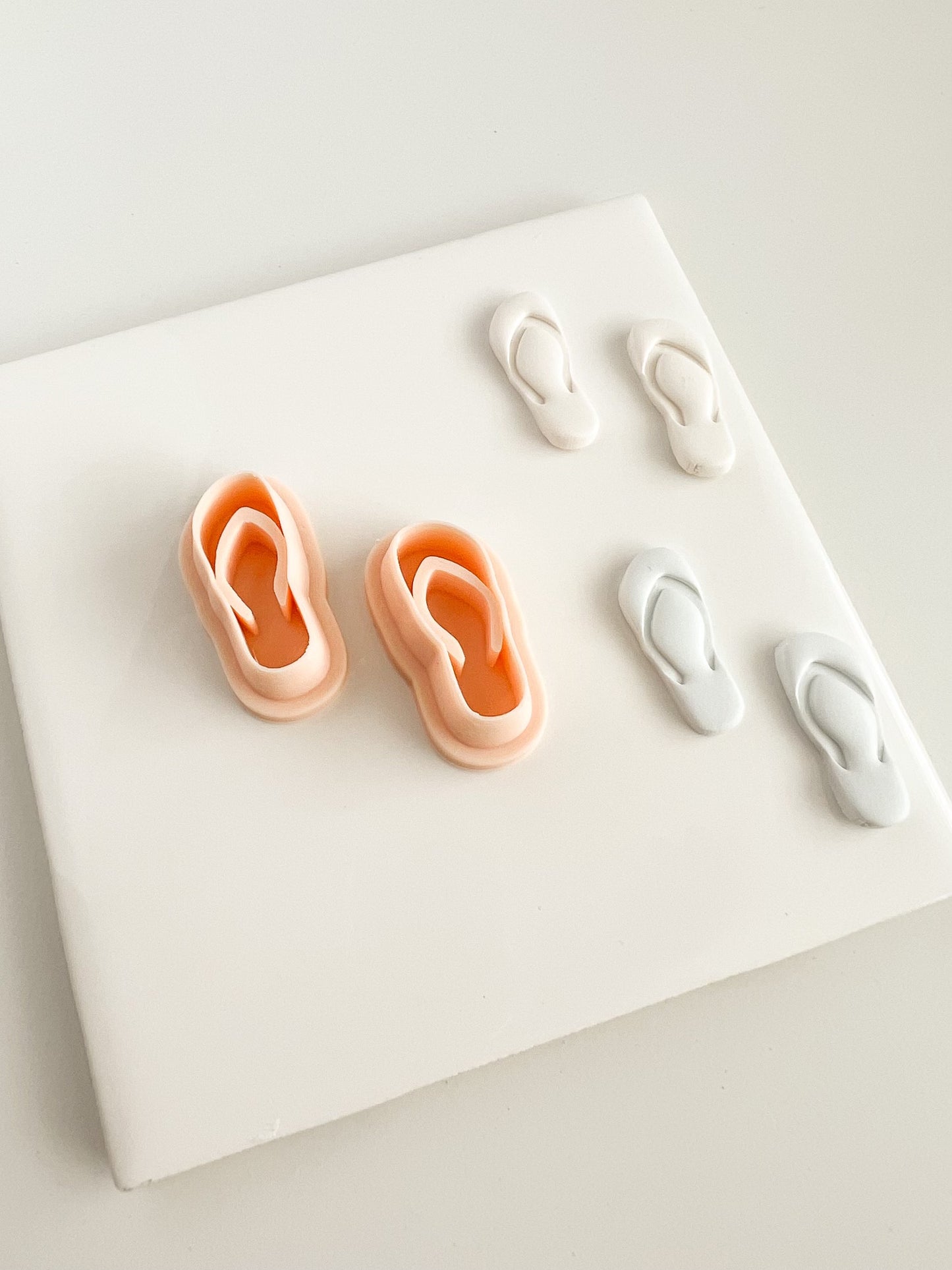 Flip Flops Clay Cutter | Flip Flops Polymer Clay Cutter for DIY Summer Earrings Beach-Themed Jewelry and Handmade Fun Accessories