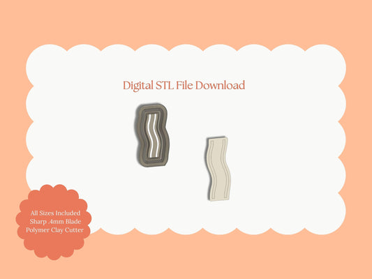 Bacon Clay Cutter | STL File Download Polymer Clay Cutter Breakfast Spring Summer