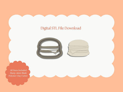 Burger | STL File Download Polymer Clay Cutter BBQ Summer 4th of July