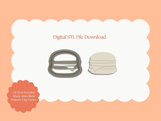Burger | STL File Download Polymer Clay Cutter BBQ Summer 4th of July