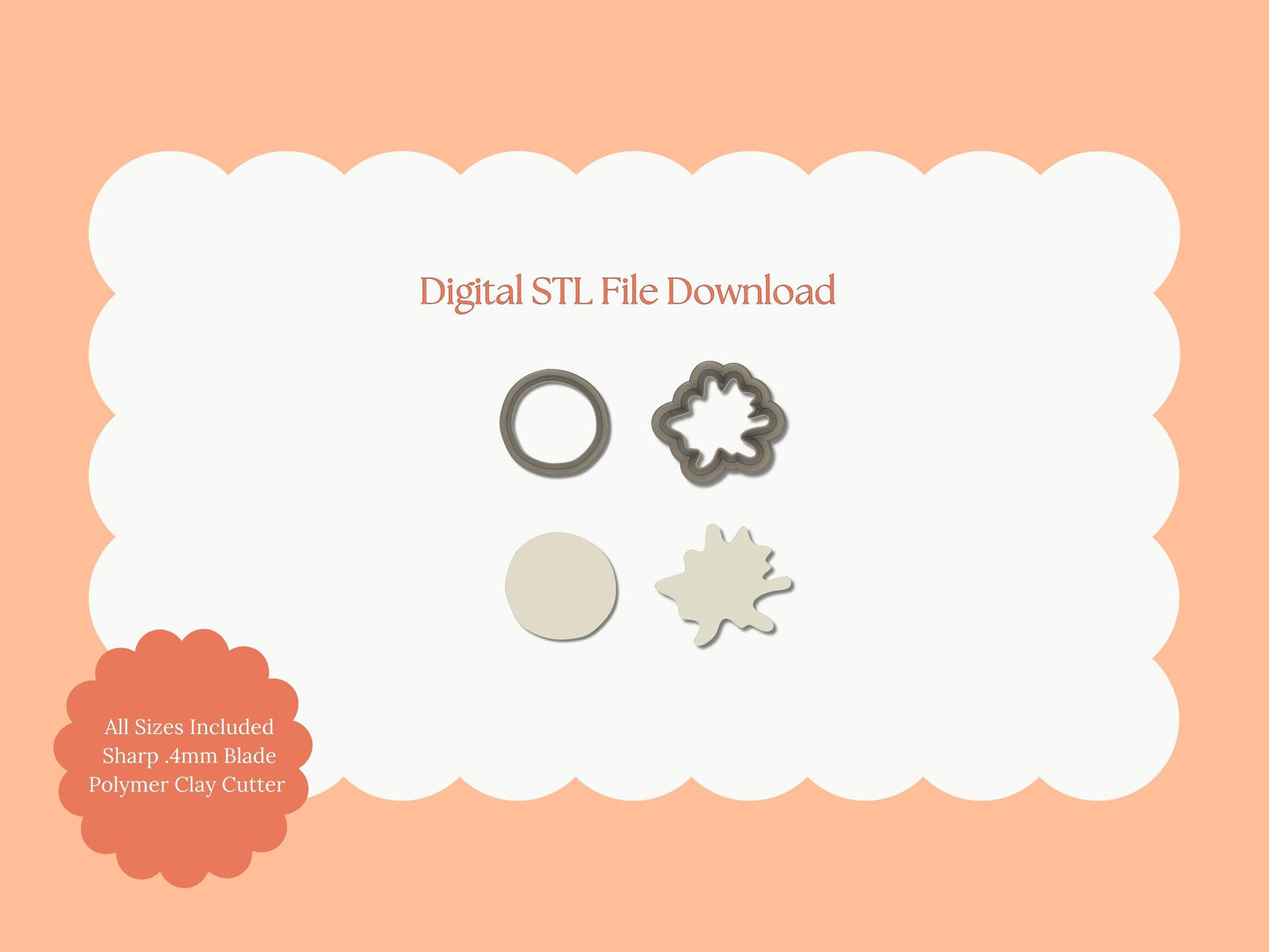 Pancake Clay Cutter | STL File Download Polymer Clay Cutter Breakfast Spring Summer