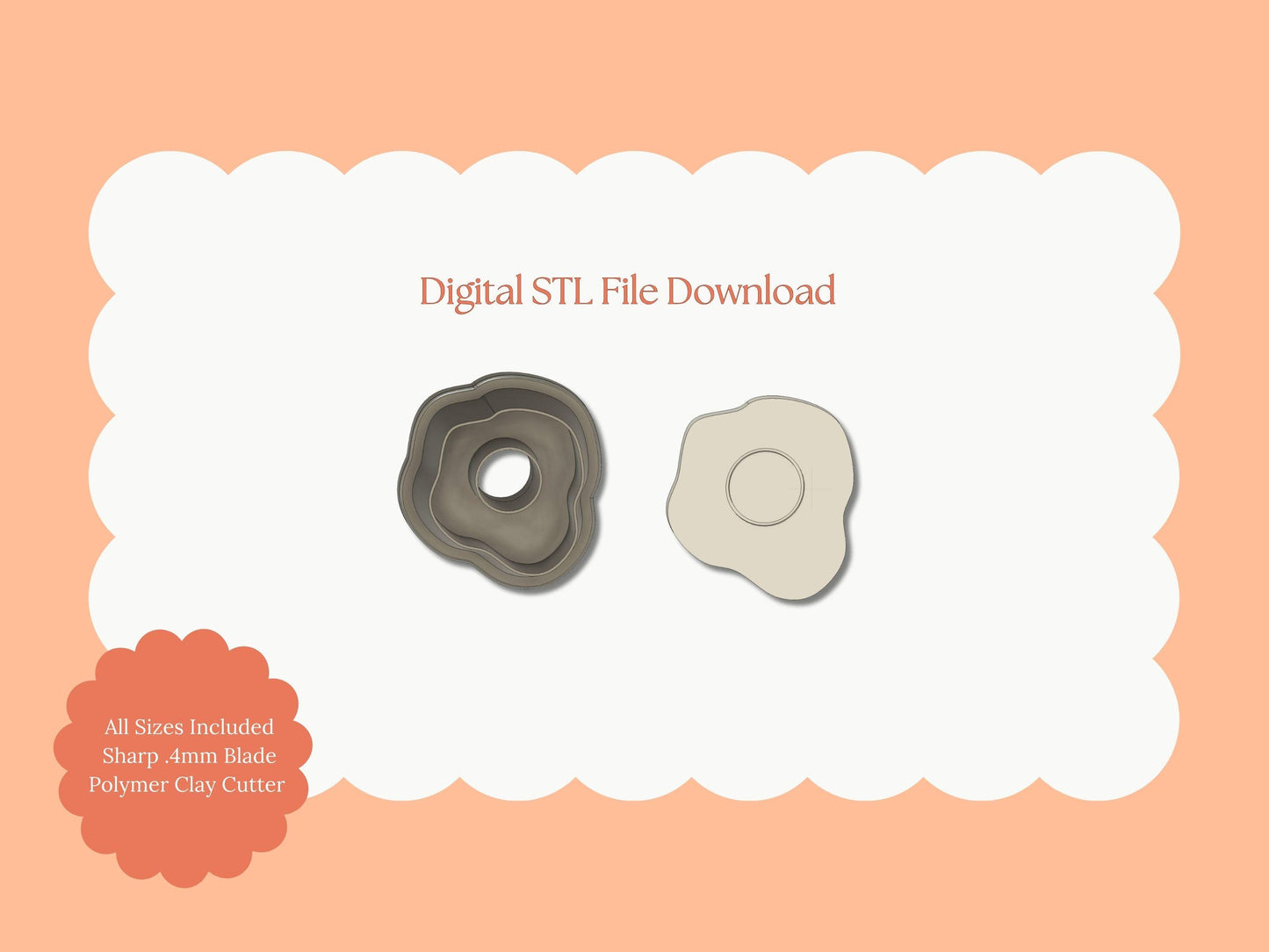 Eggs Clay Cutter | STL File Download Polymer Clay Cutter Breakfast Spring Summer