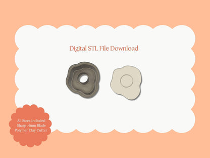 Eggs Clay Cutter | STL File Download Polymer Clay Cutter Breakfast Spring Summer